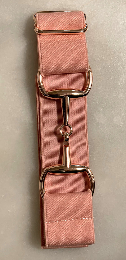 Snaffle bit Belt Pink/ rosegold