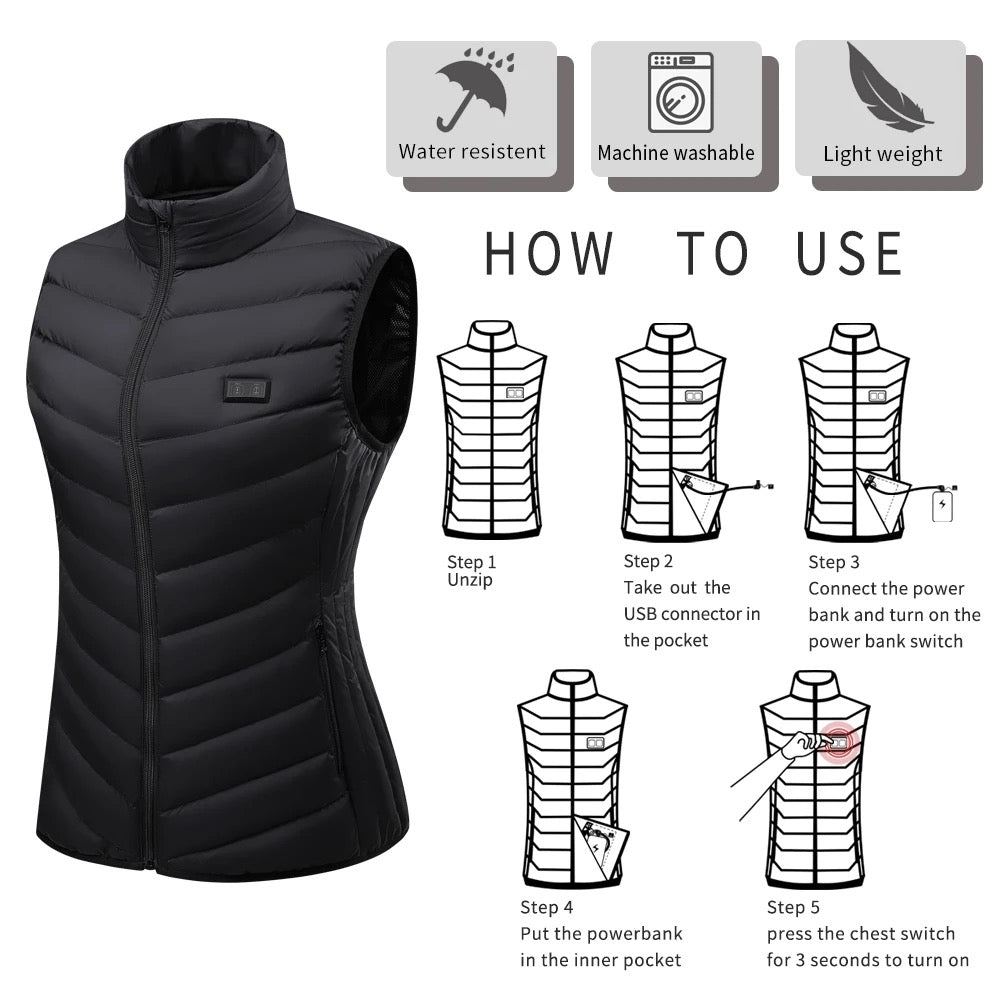 heatedvest with built-in heating element